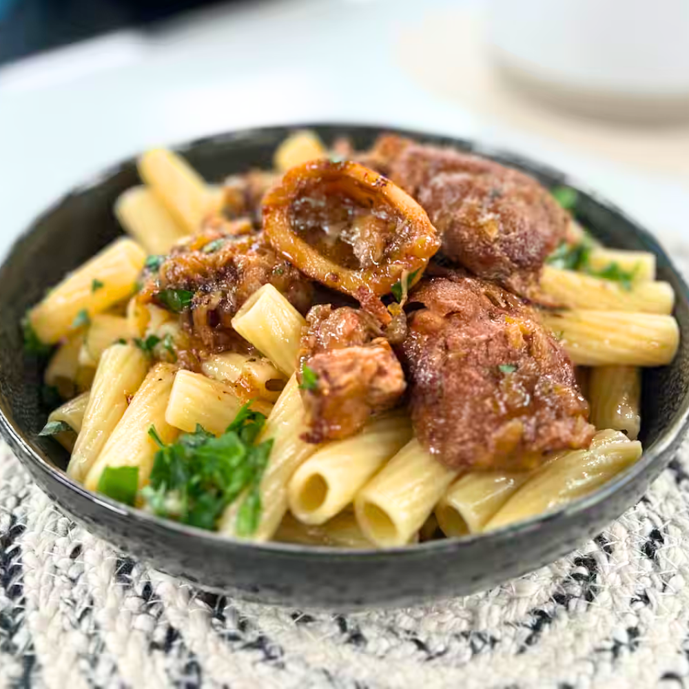 Osso buco de porc style hamburger steak