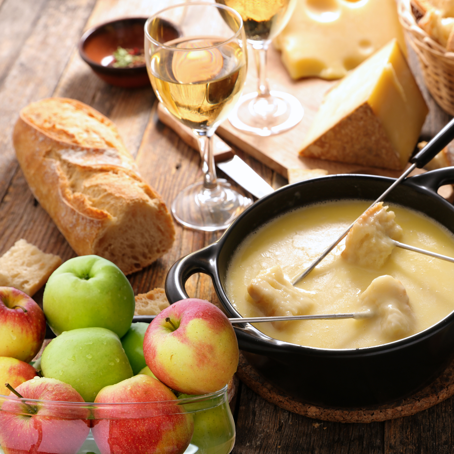 Pommes rôties et bacon aux fromages à fondue
