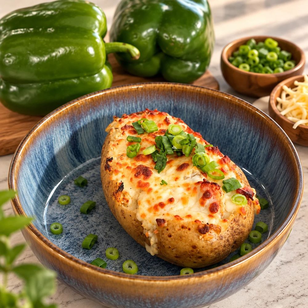 Pommes de terre toutes garnies au poulet