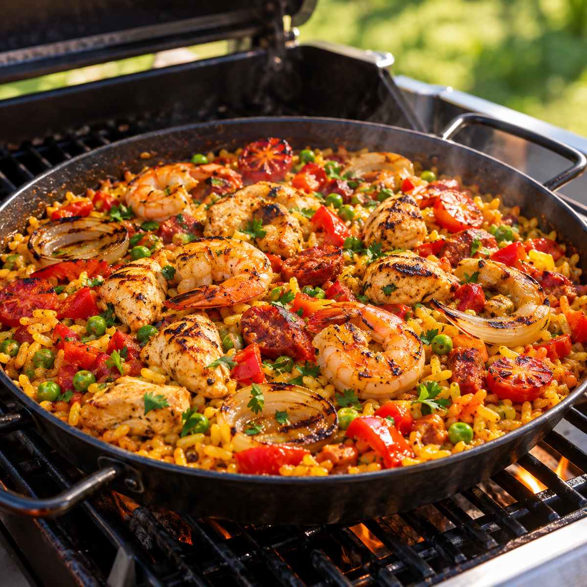 Paella au bbq