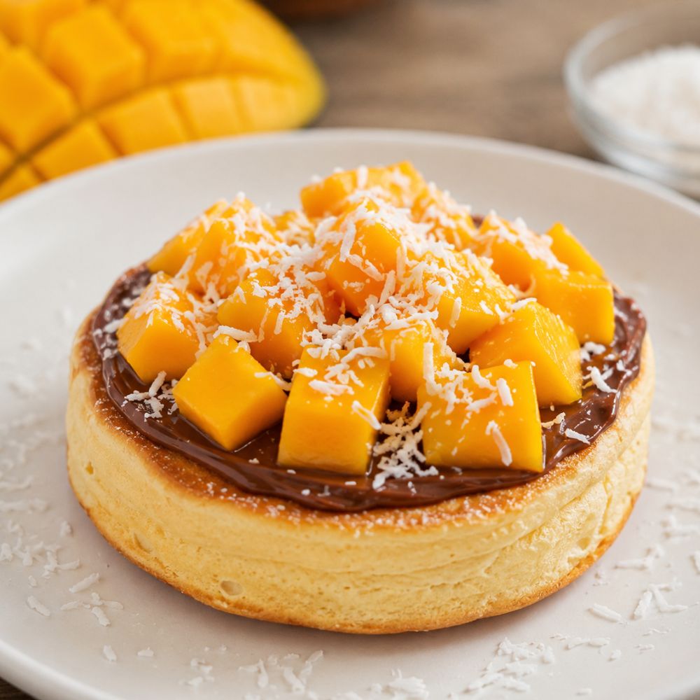 Pancake japonais mangue et nutella