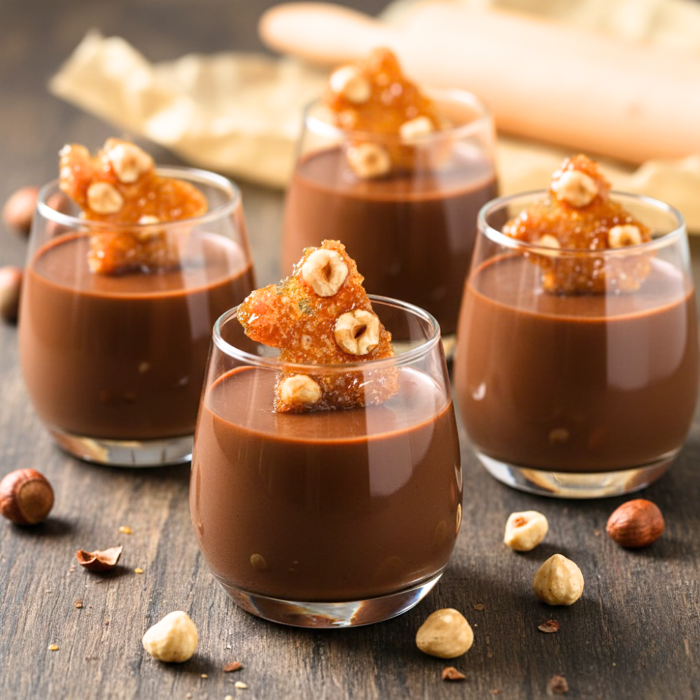 Panna Cotta au chocolat et son Croquant Noisette