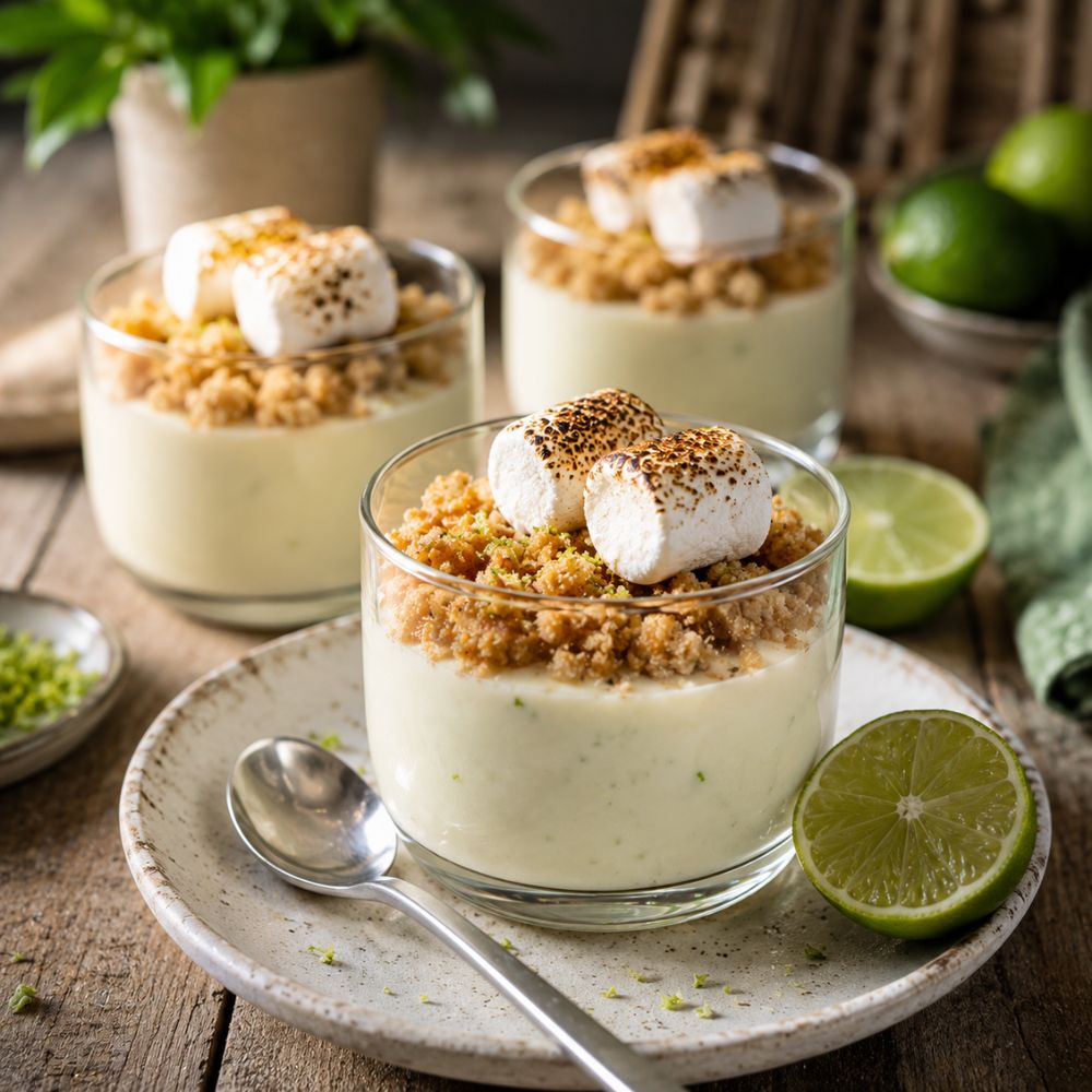Panna cotta saveur key lime pie