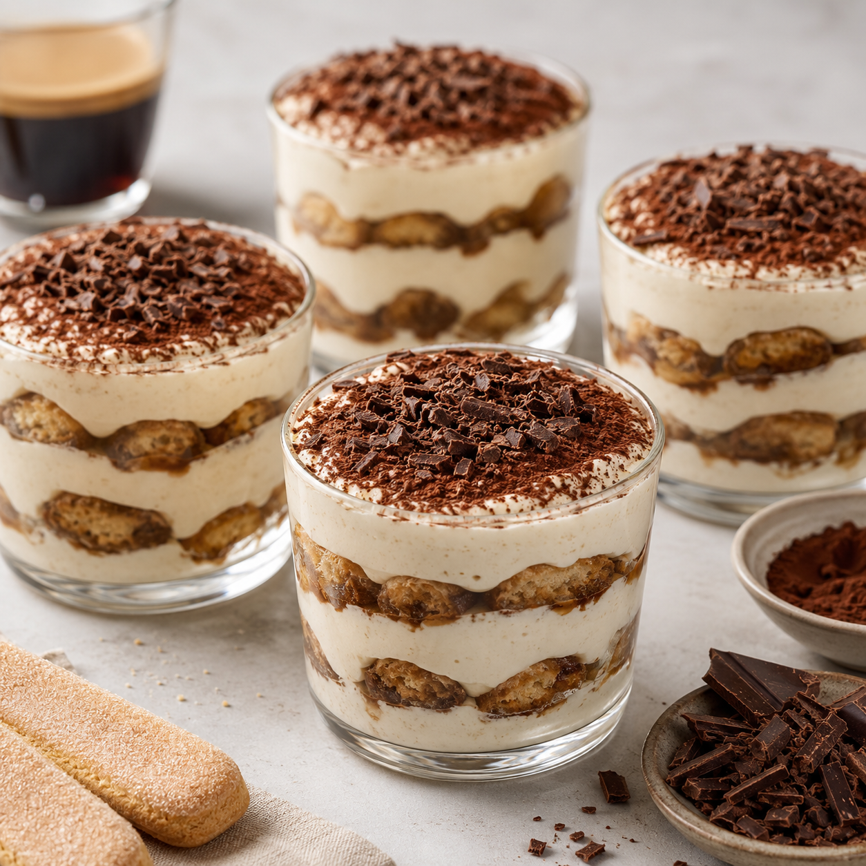 Tiramisu au fromage cottage