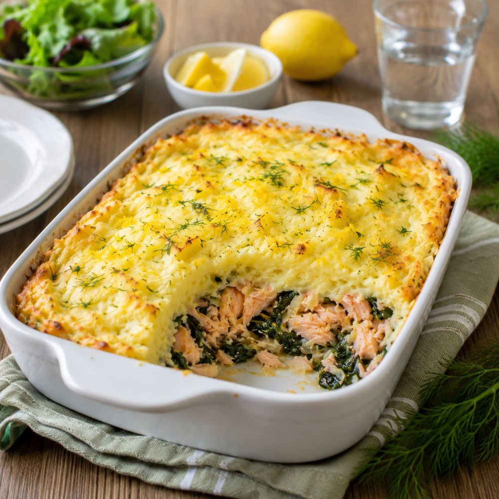 Parmentier de Saumon et Purée de Pommes de Terre au Citron et Aneth