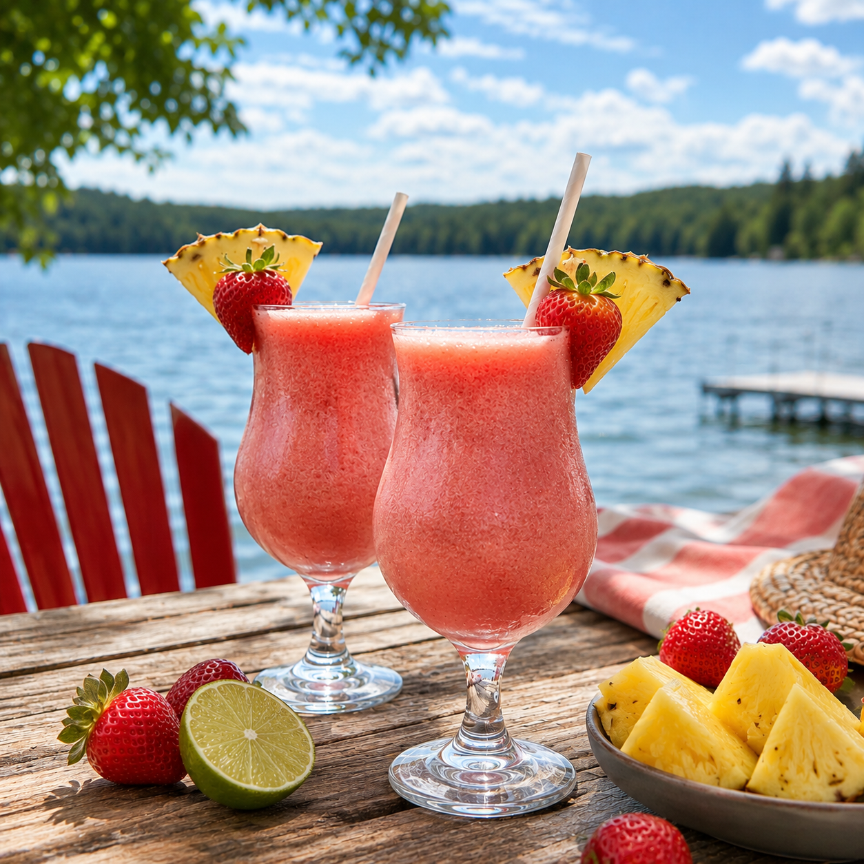 Piña colada aux fraises
