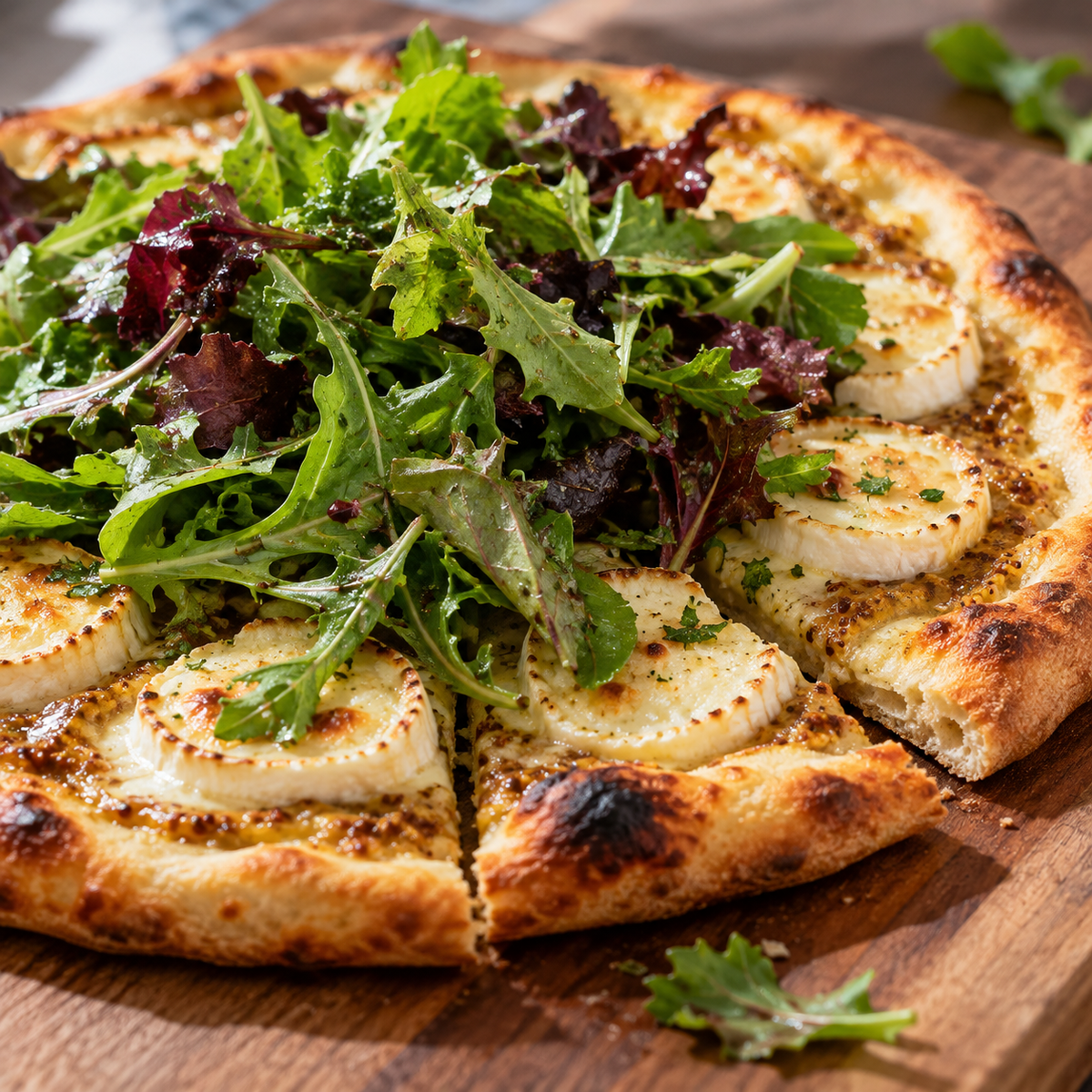 Pizza au chèvre chaud