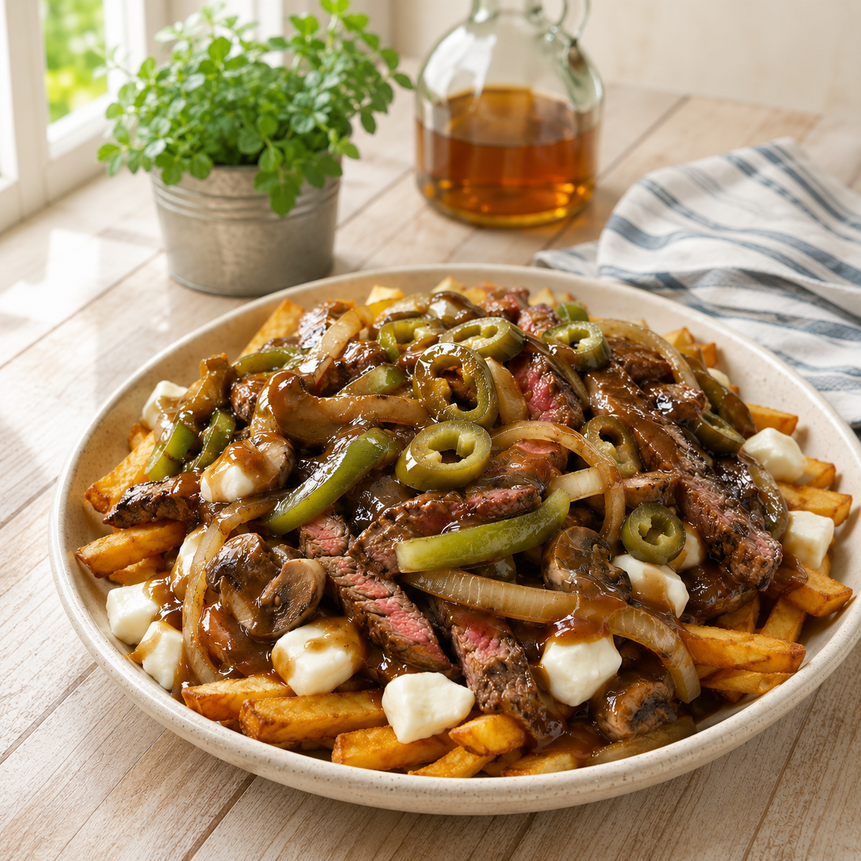 Poutine philly steak