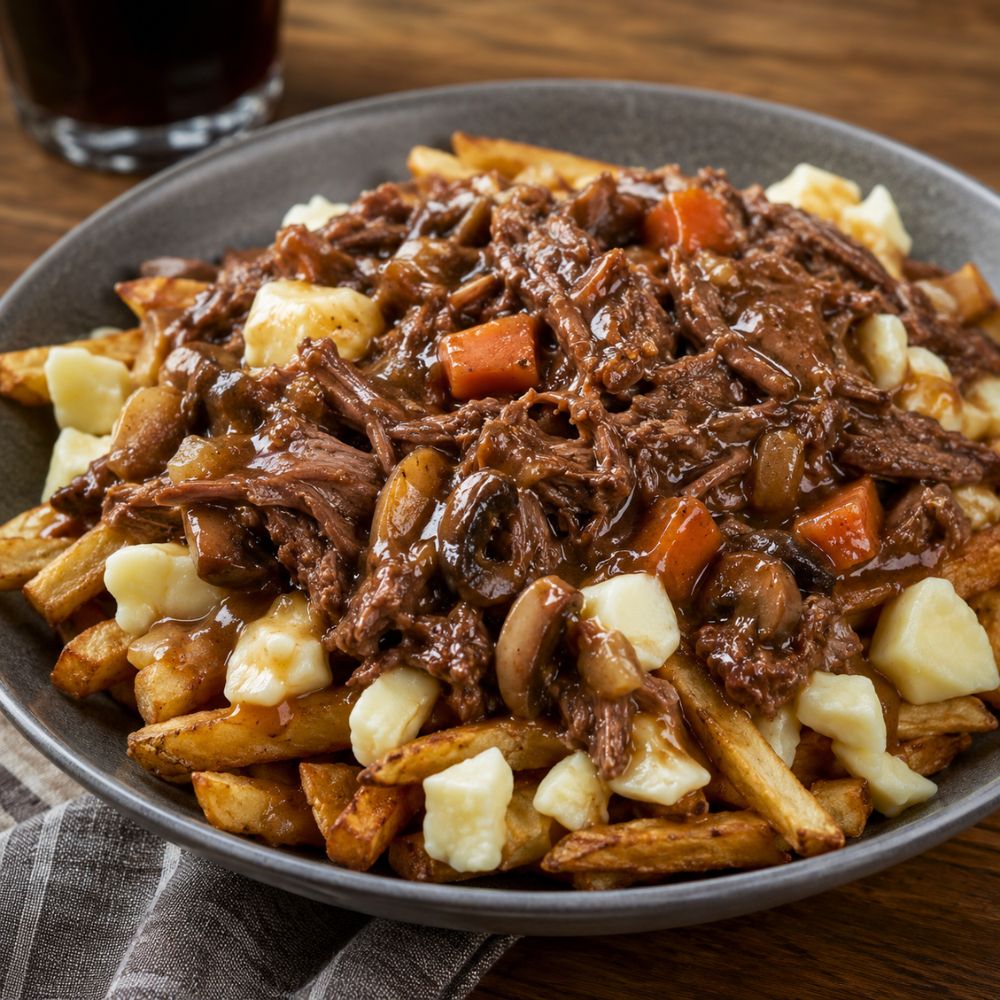 Poutine au bœuf bourguignon