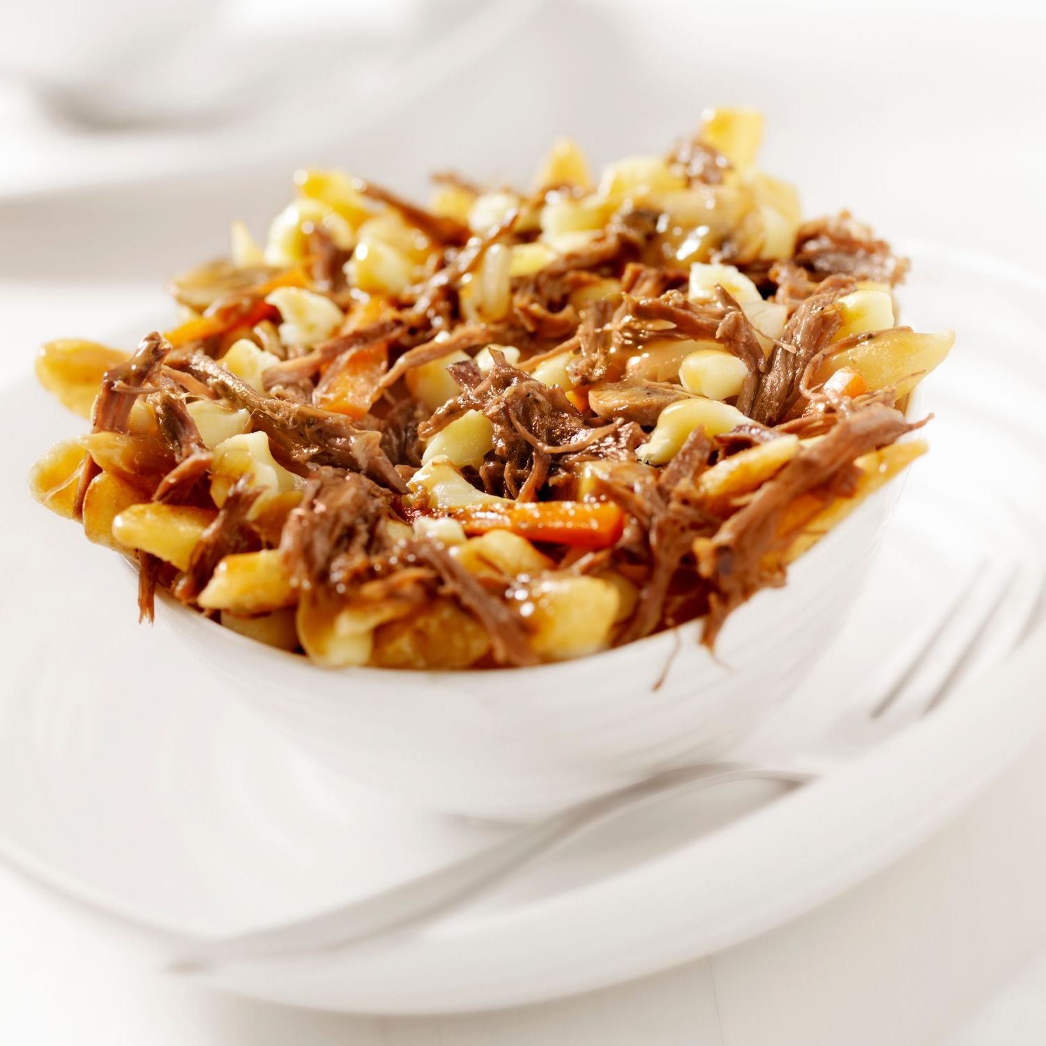 Poutine au porc effiloché