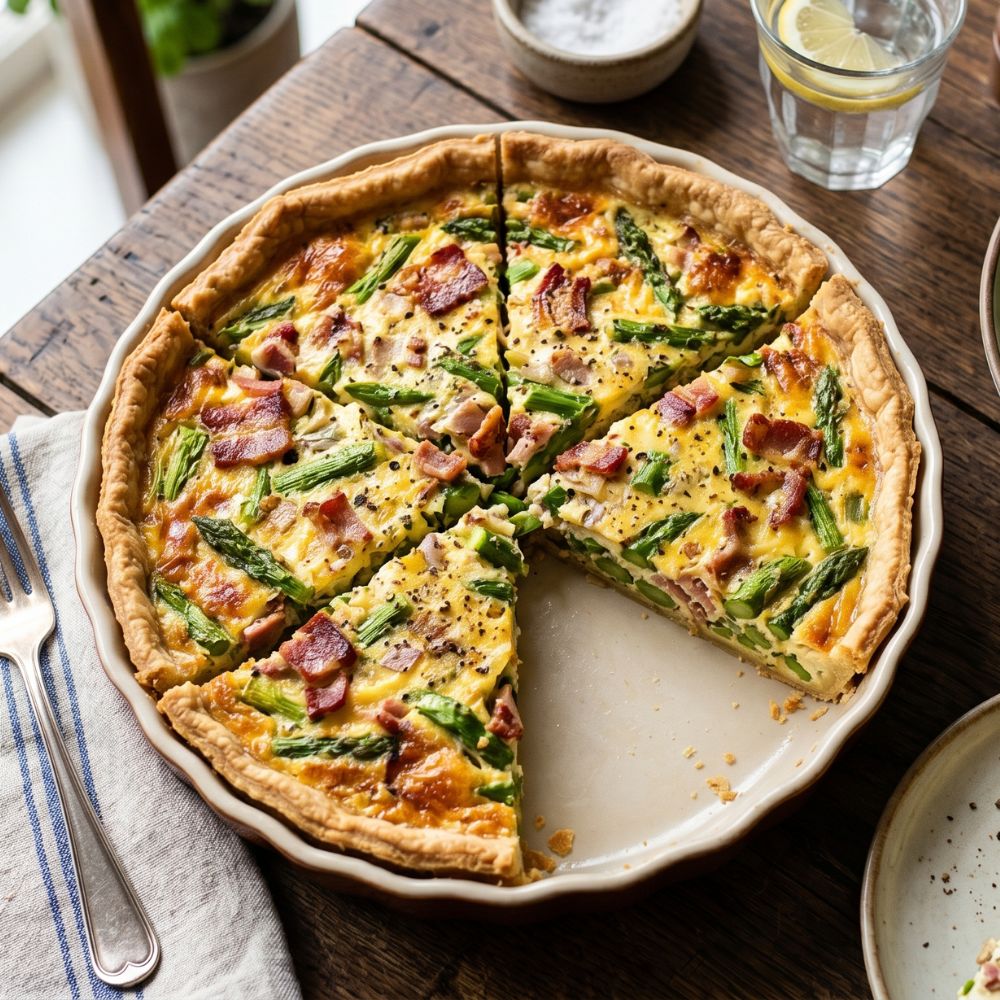 Quiche aux asperges et bacon