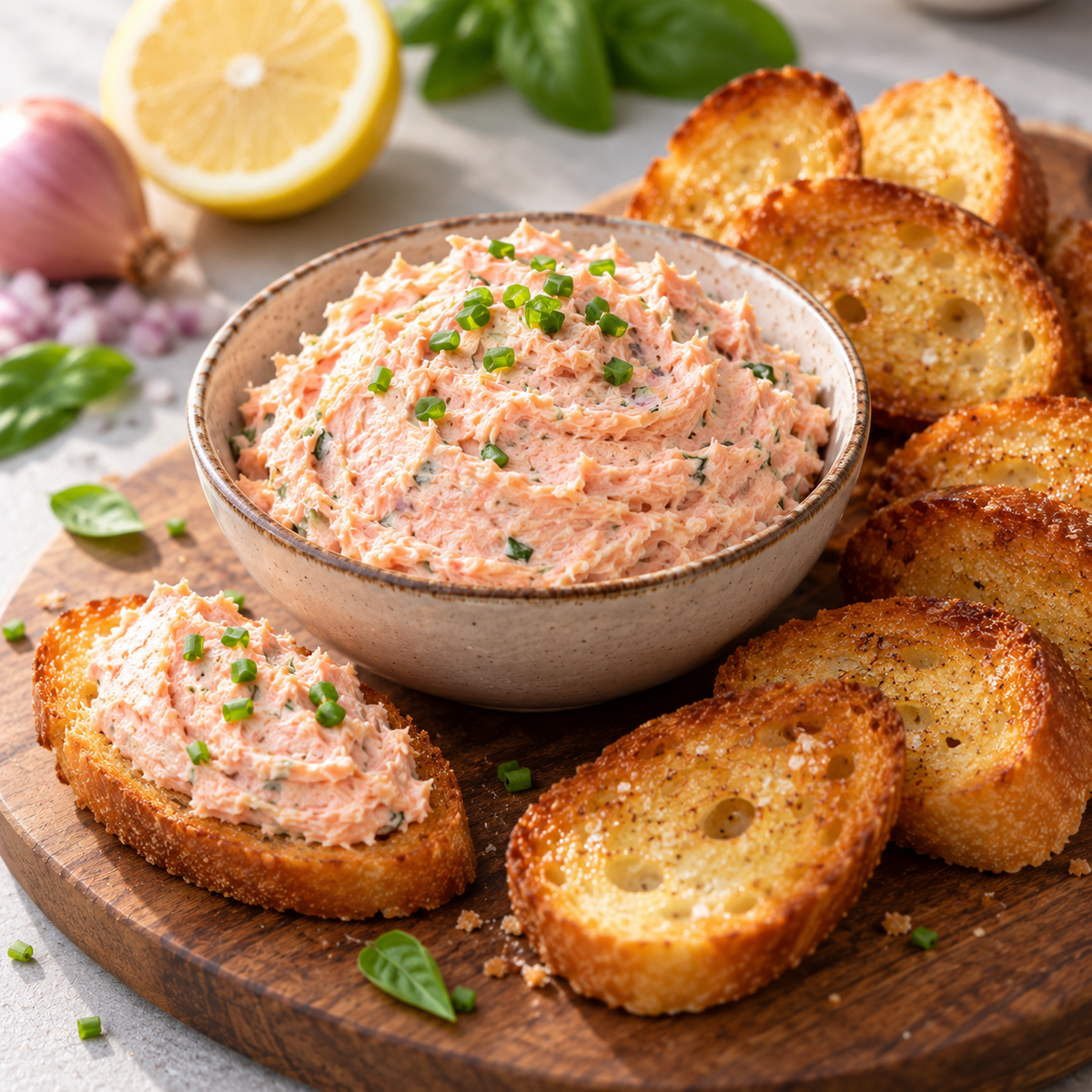 Rillettes de truite et croutons gourmands