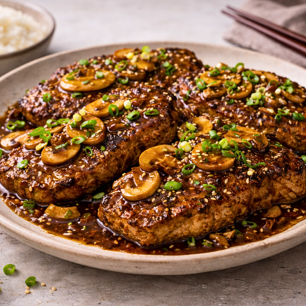Steaks de porc asiatiques