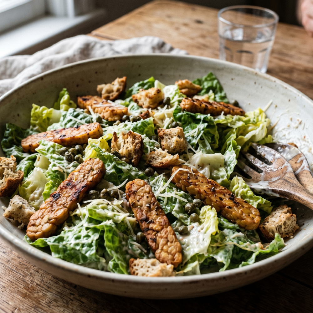 Salade césar au tempeh