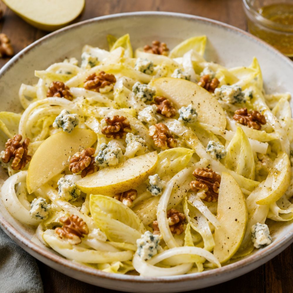 Salade d’endives, noix et fromage bleu