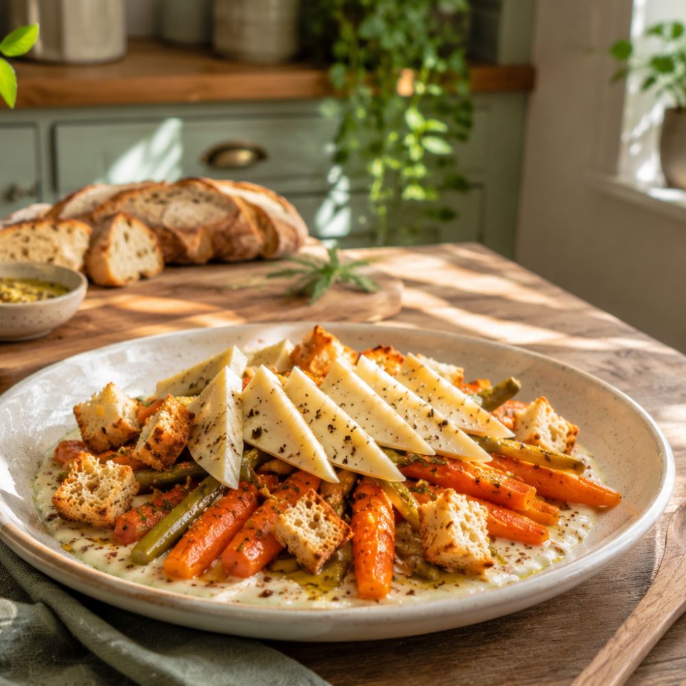 Salade de carottes rôties et oka