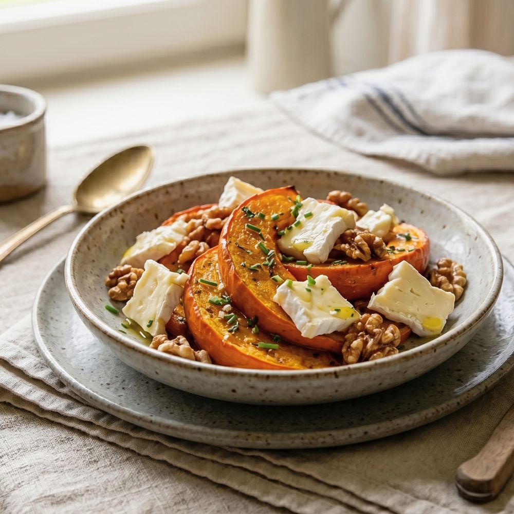 Salade de citrouille et fromage l’authentique
