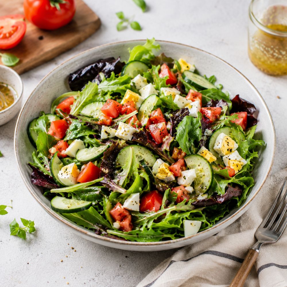 Salade de mesclun gourmande