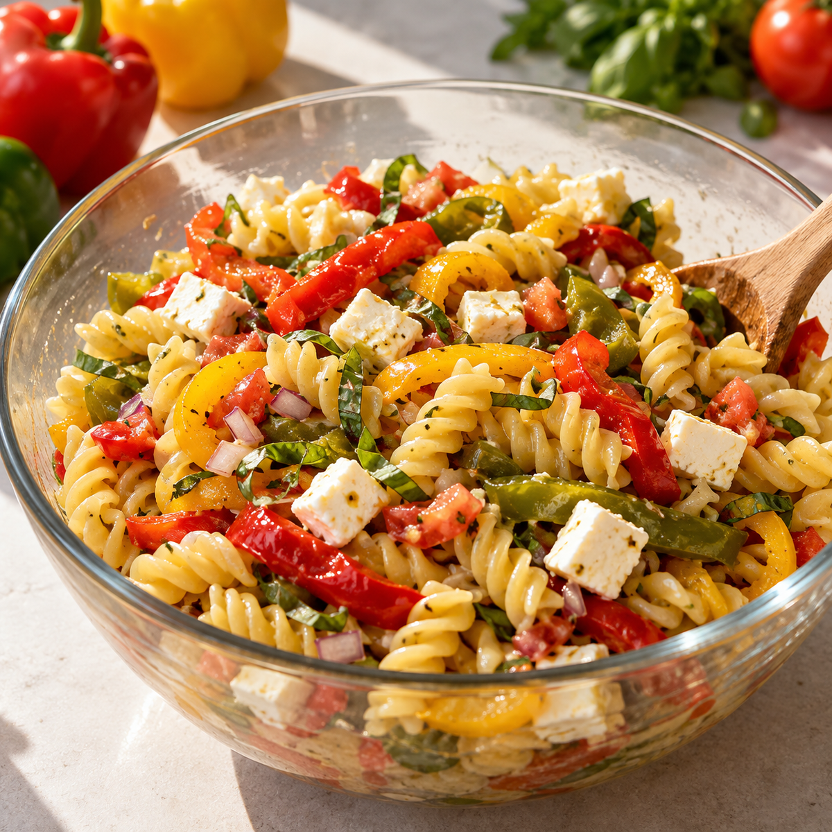 Salade de pâtes aux poivrons