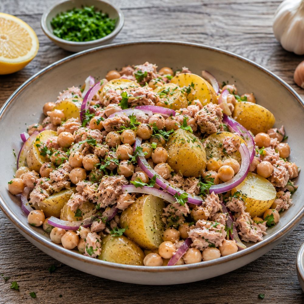 Salade de pois chiches au thon