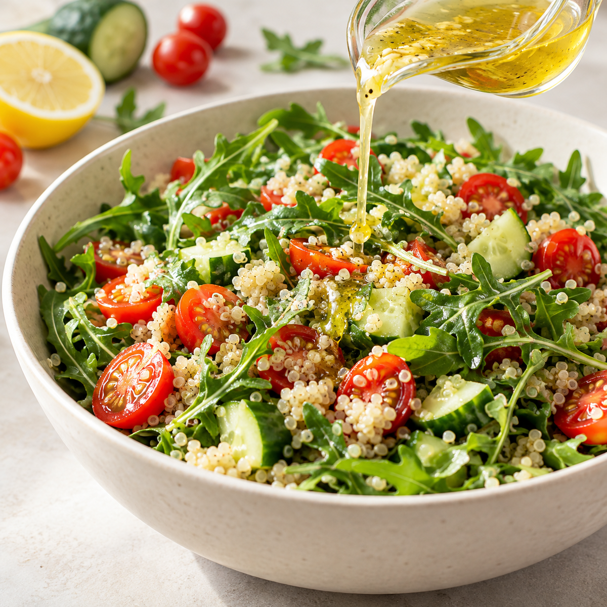 Salade de quinoa et roquette