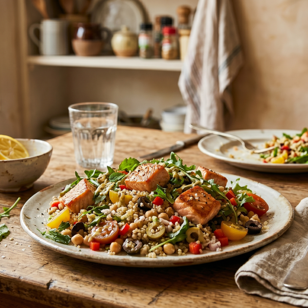 Salade de quinoa et saumon
