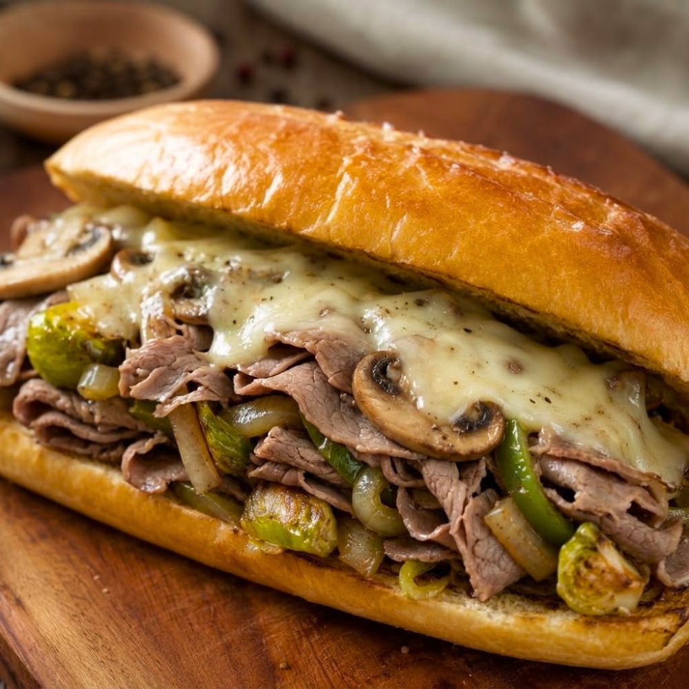 Sandwich steak et sauce aux 3 poivres