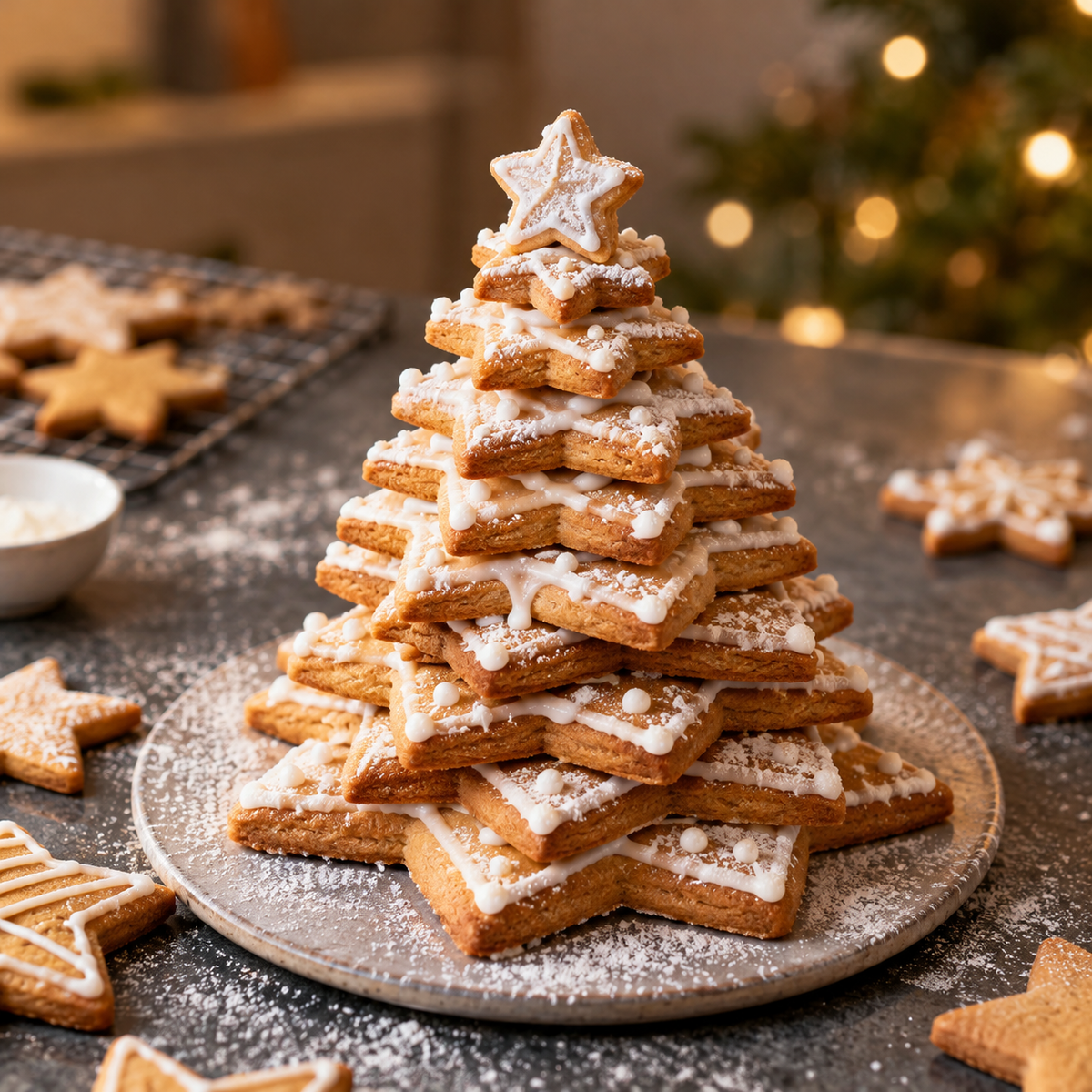 Sapin en biscuits pain d'épice
