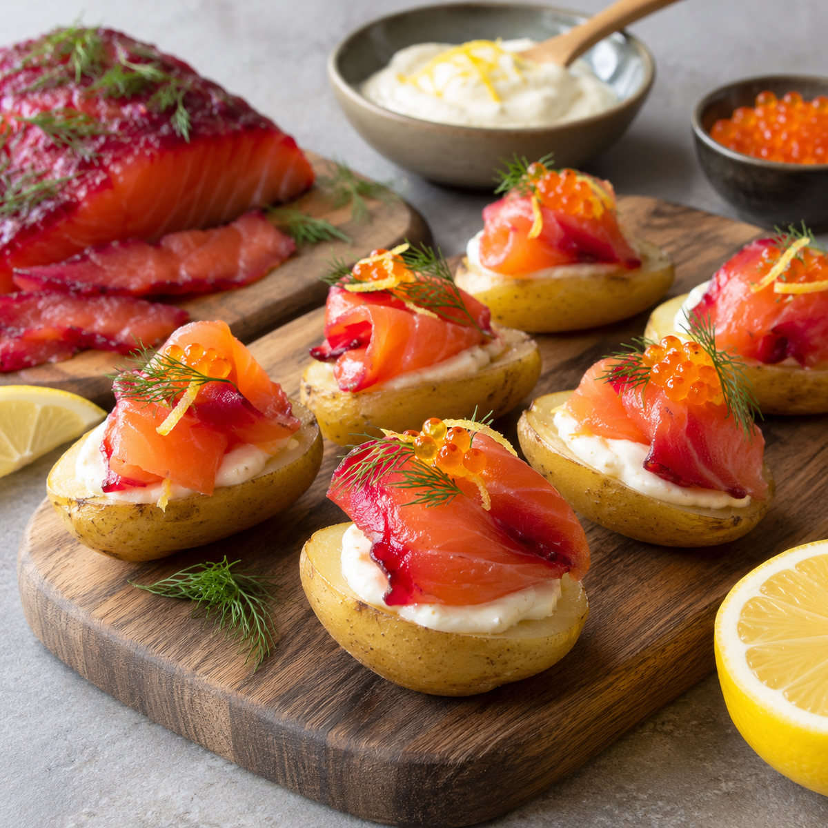 Saumon Gravlax à la Betterave et à l'Érable