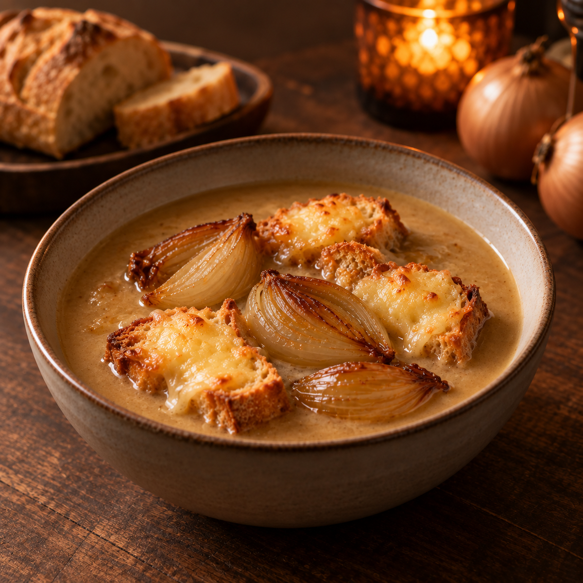 Soupe à l’oignon revisitée