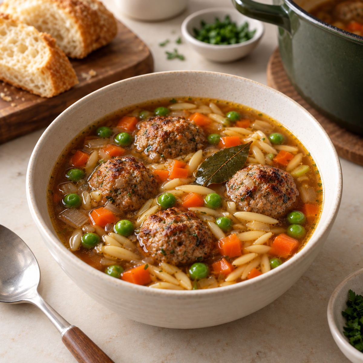 Soupe aux boulettes de viande
