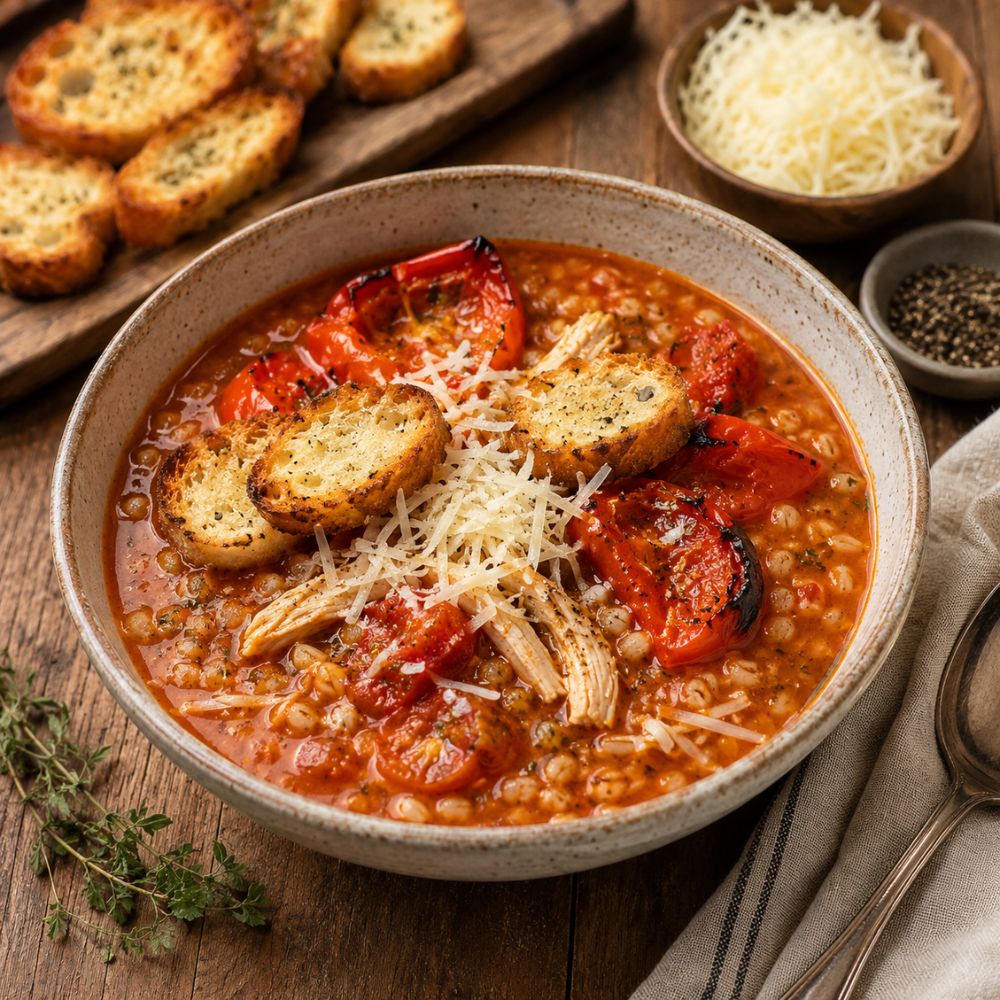 Soupe orge et tomate