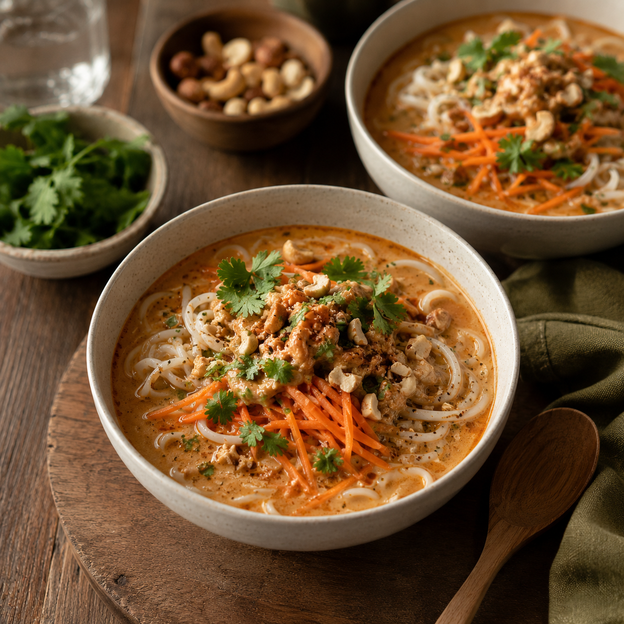 Soupe thaï crémeuse aux nouilles de riz