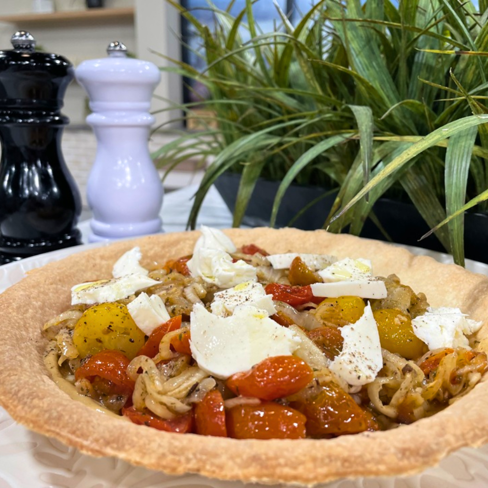 Tarte tomates et oignons à la provençale