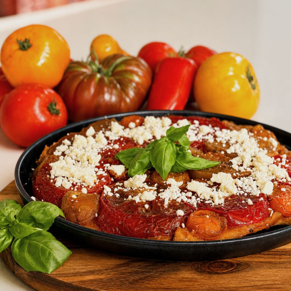 Tatin de tomates ancestrales