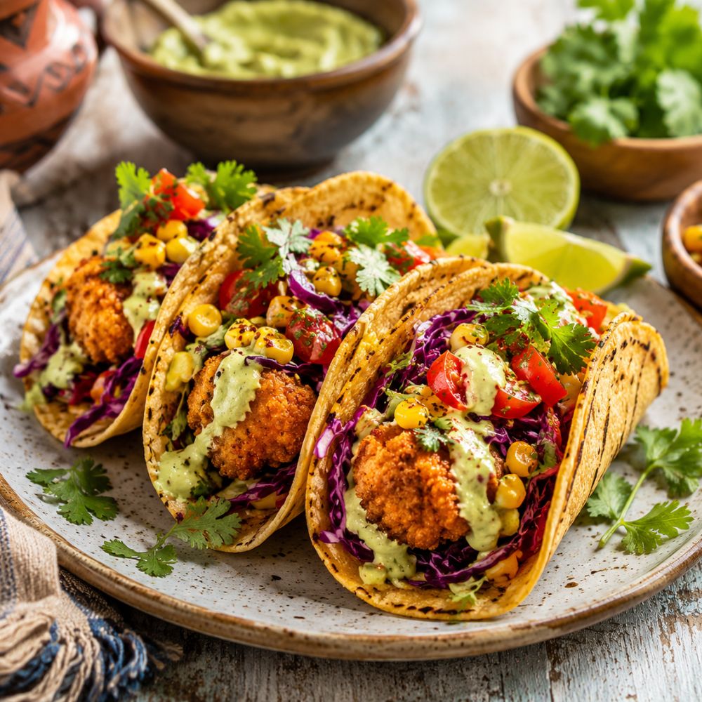 Tacos de chou fleur frit