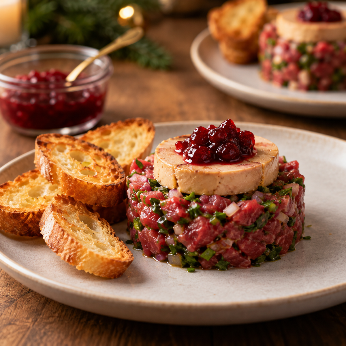 Tartare de boeuf de noël