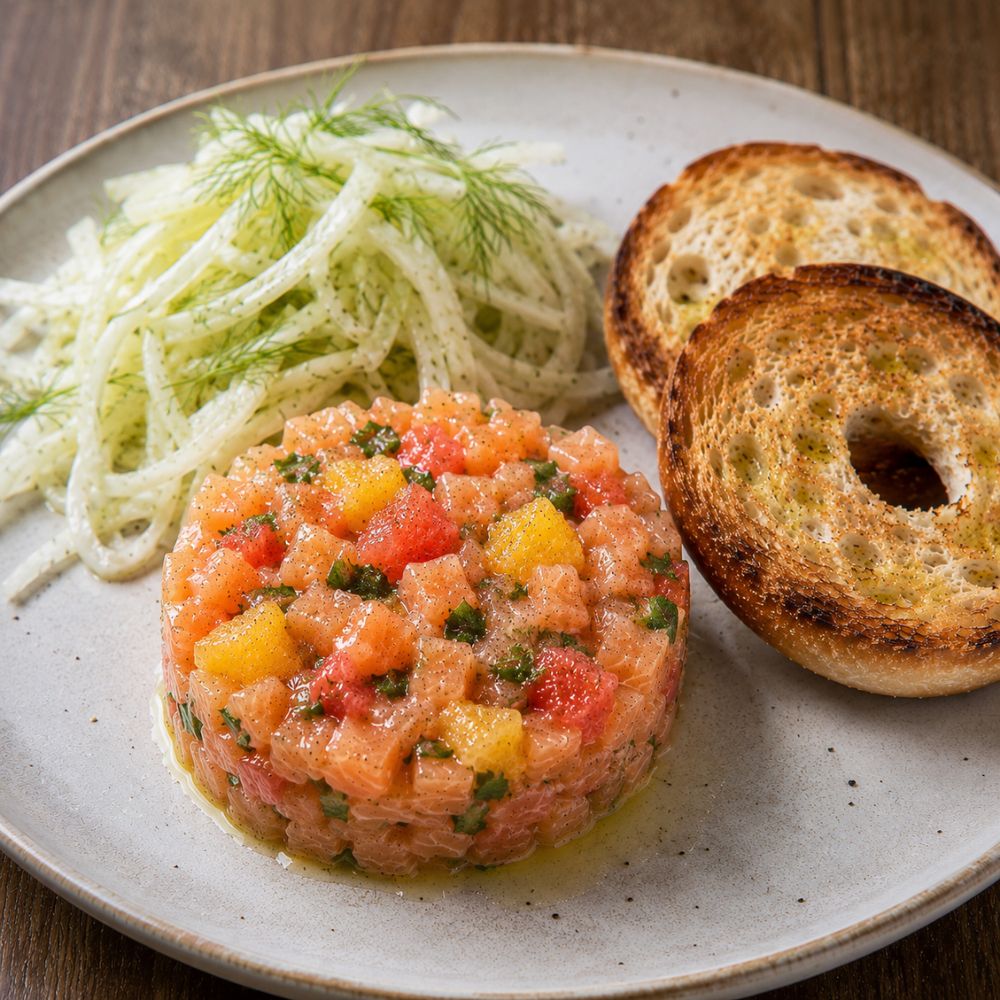 Tartare de saumon aux agrumes
