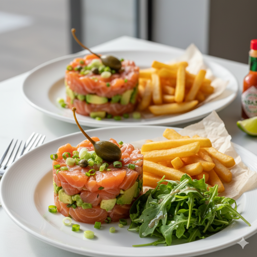 Tartare de saumon et avocat