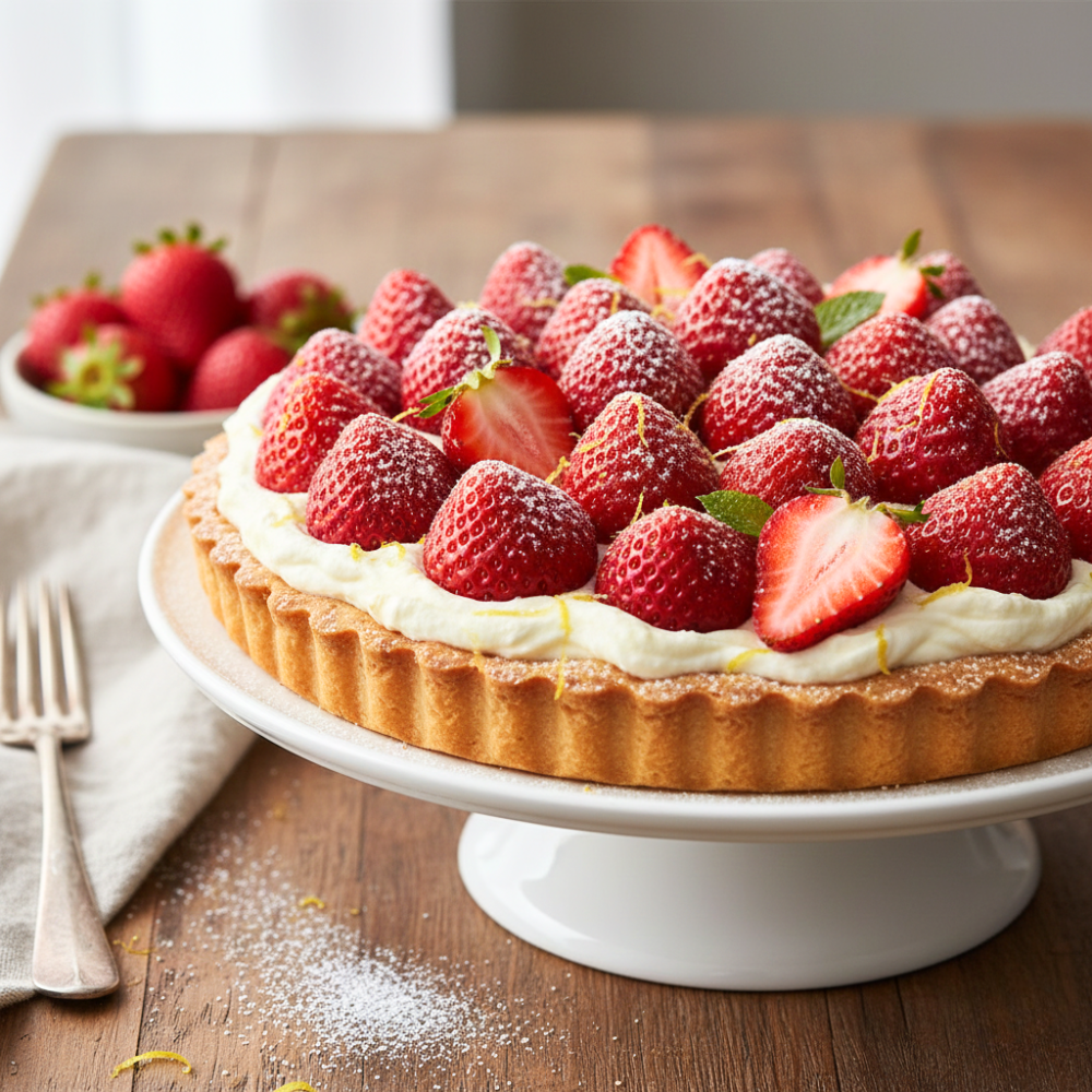 Tarte mascaprone fraise