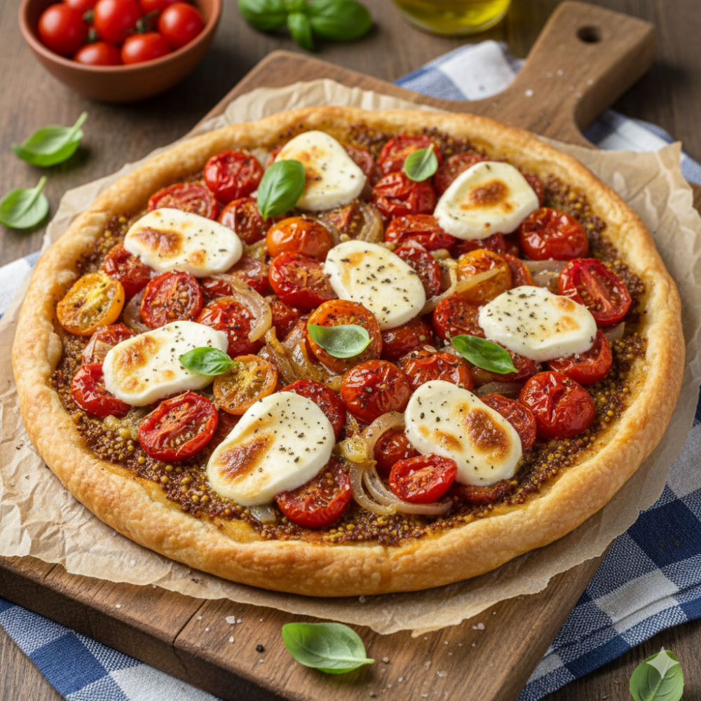 Tarte tomates et oignons à la provençale