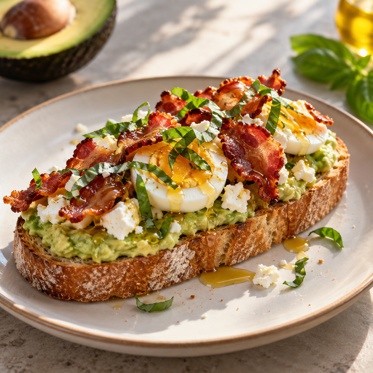 Tartine feta bacon