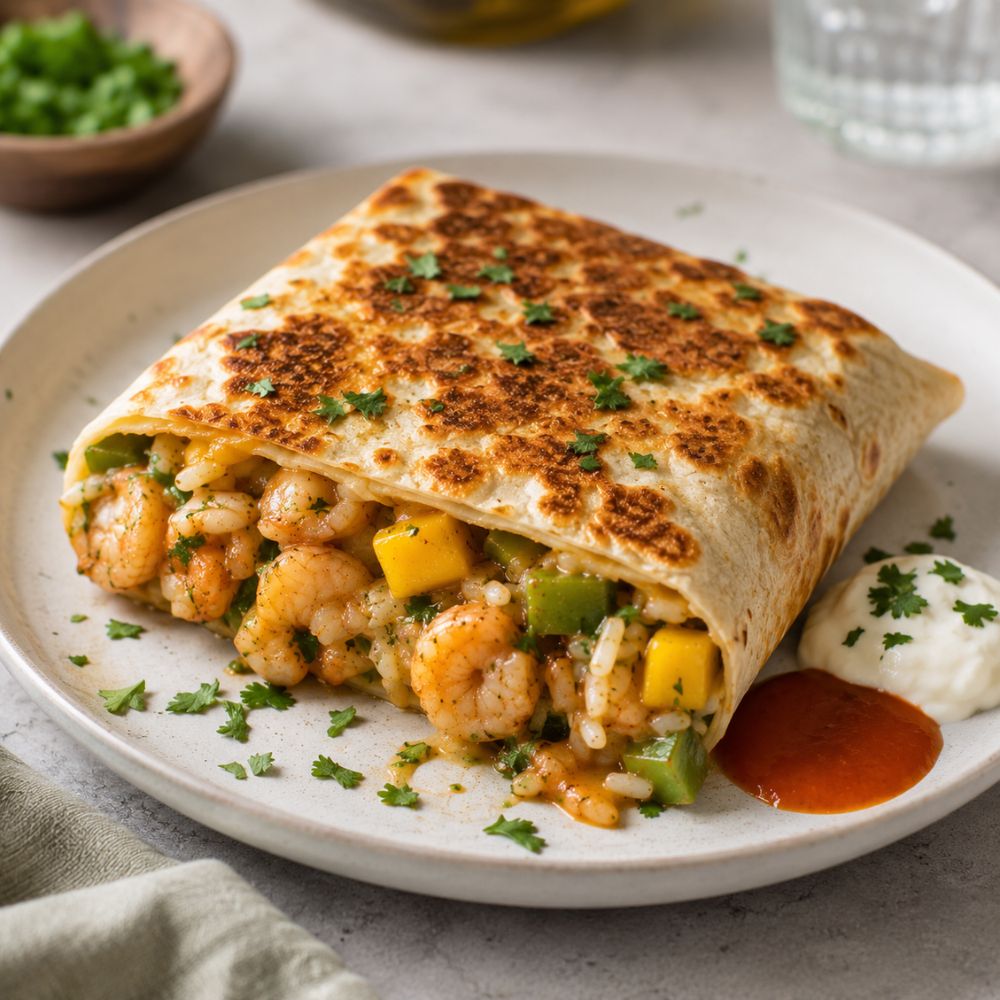 Tortillas de crevettes sauce piri piri