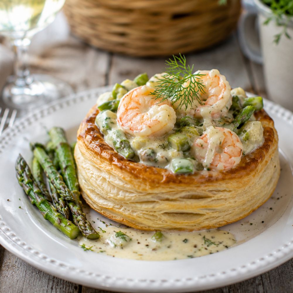 Vol-au-vent aux crevettes