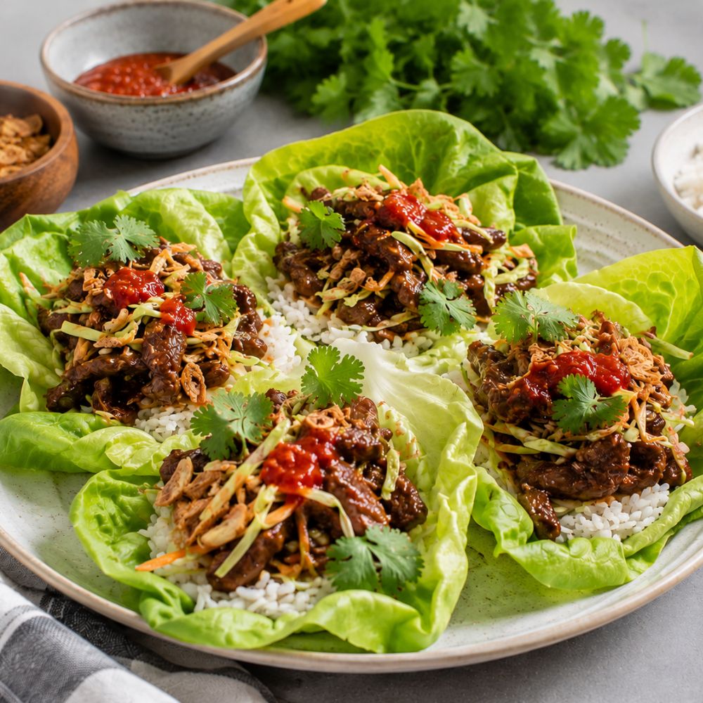 Wrap de bœuf à l’asiatique