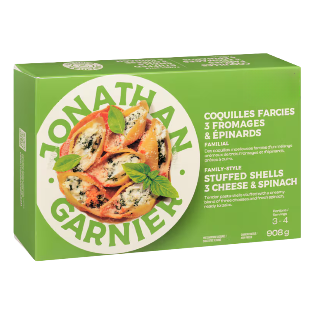 Coquilles farcies 3 fromages et épinards familial