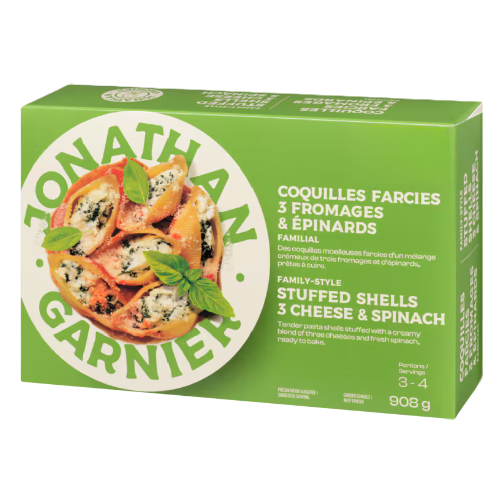 Coquilles farcies 3 fromages et épinards familial