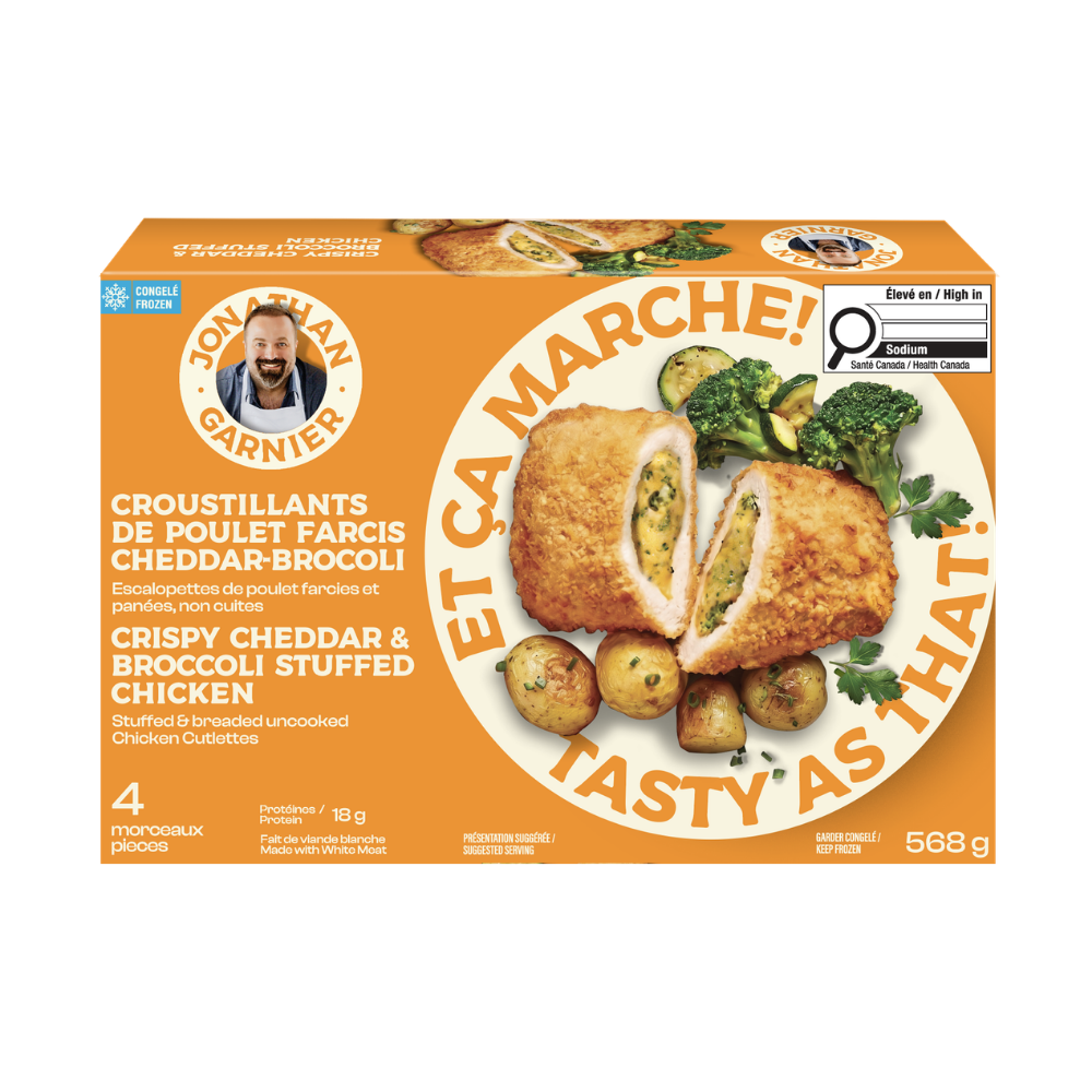 Croustillants de poulet farcis cheddar-brocoli