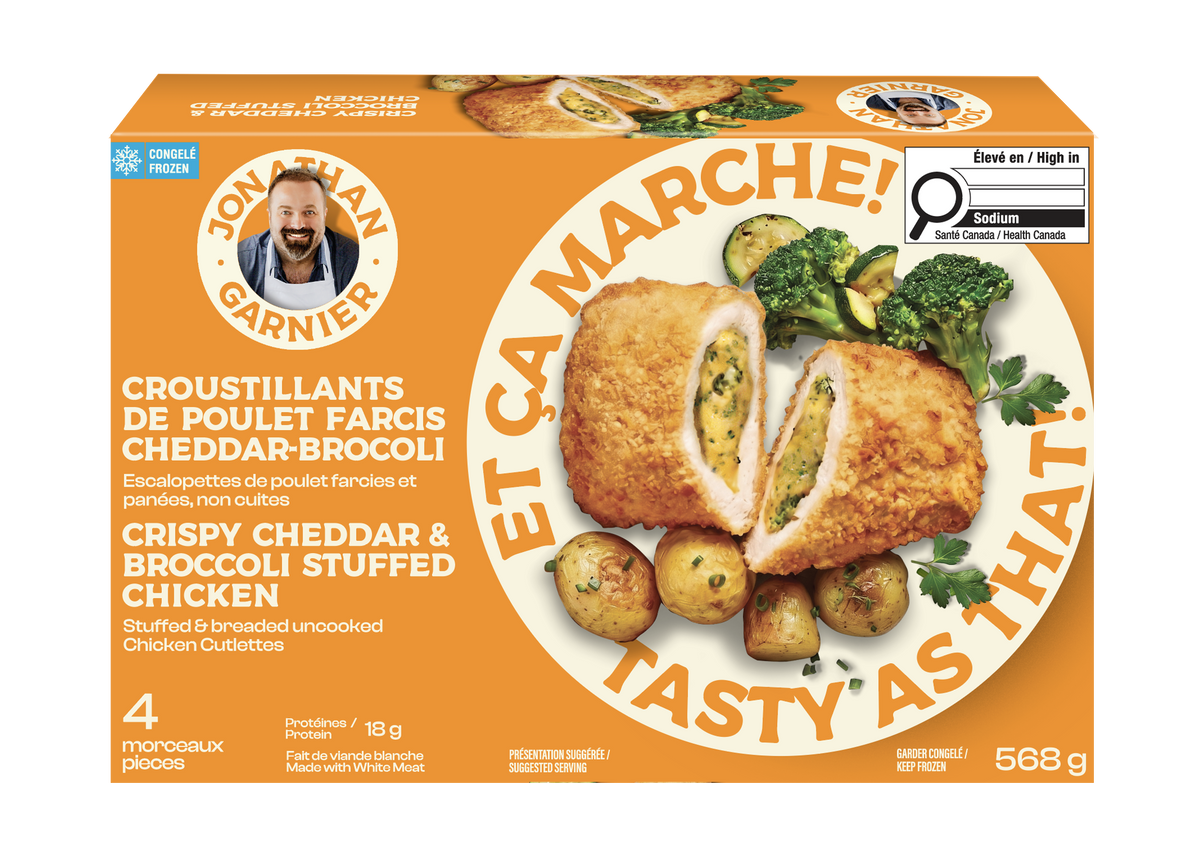 Croustillants de poulet farcis cheddar-brocoli