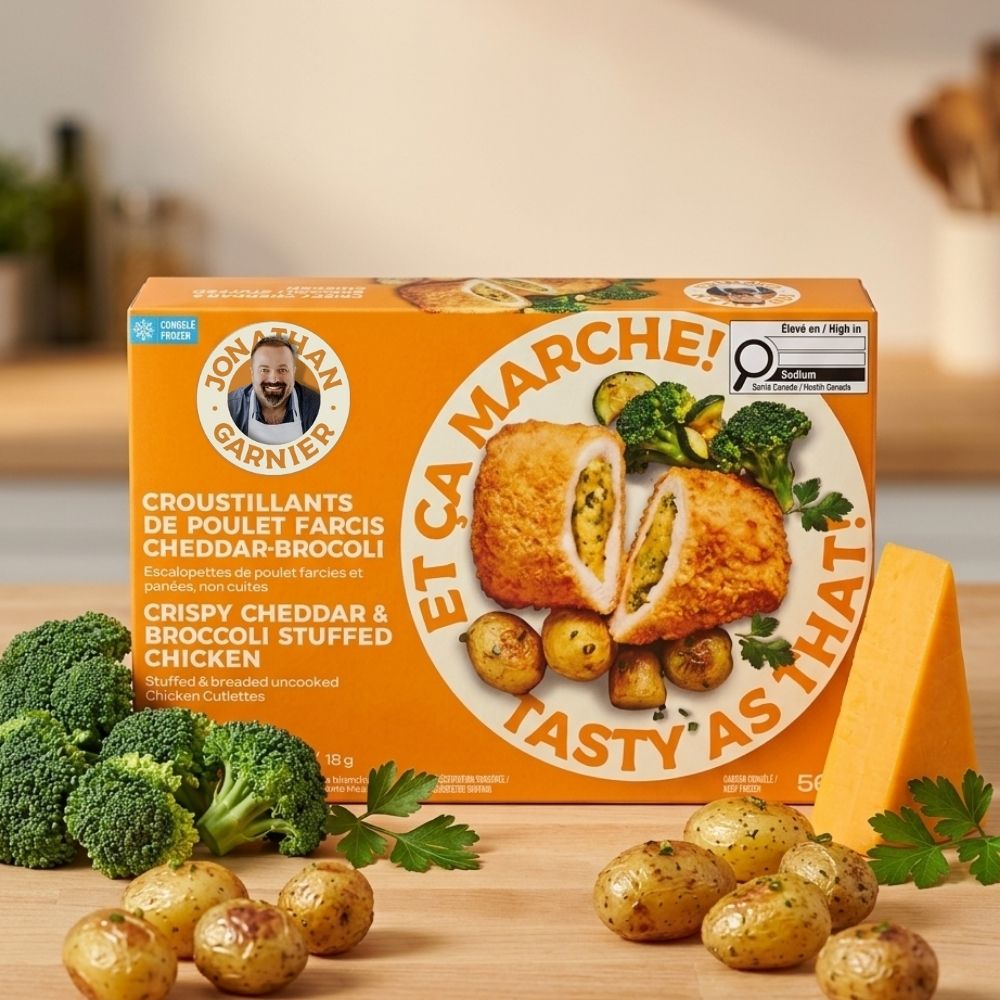 Croustillants de poulet farcis cheddar-brocoli